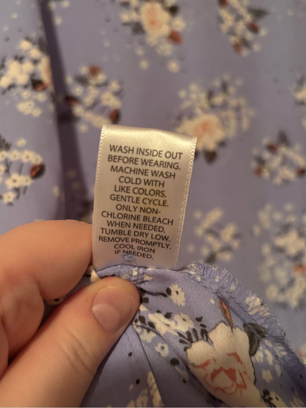 Candie’s Blue Floral Blouse NWOT - Picture 5 of 6